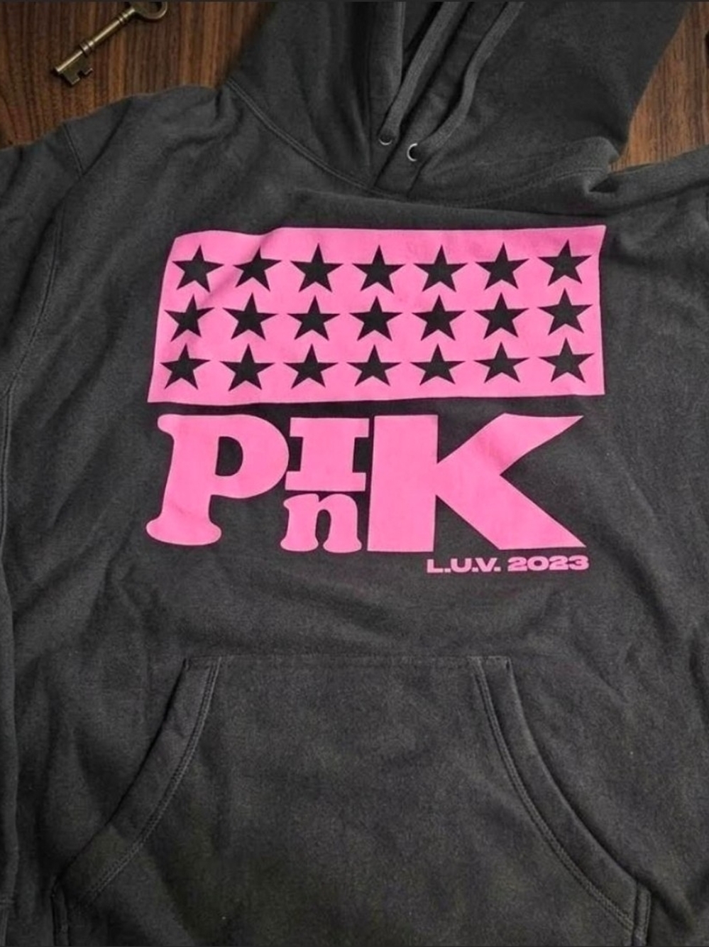 Lil Uzi Vert Pink Tape Tour Hoodie 2023 Official Concert Merch